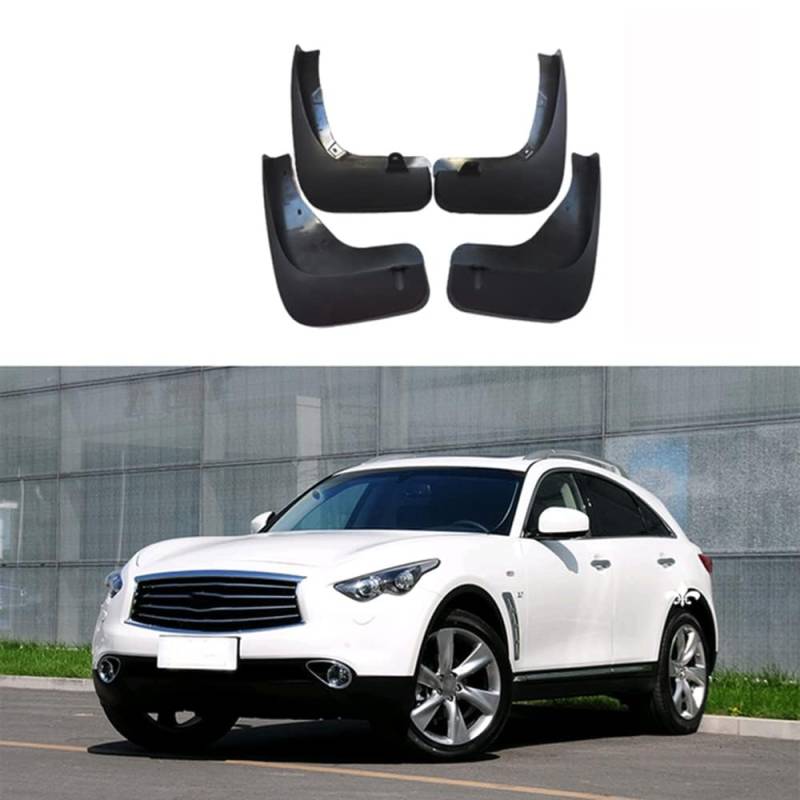 4 Stücke Auto Schmutzfänger Spritzschutz für Infiniti FX35 FX37 FX50 QX70 2009+, Auto Spritzschutz Kotflügel Vorne und Hinten, Auto Rad Schutz Schlamm Fender,A/Qx70 von ZHOUFUDA