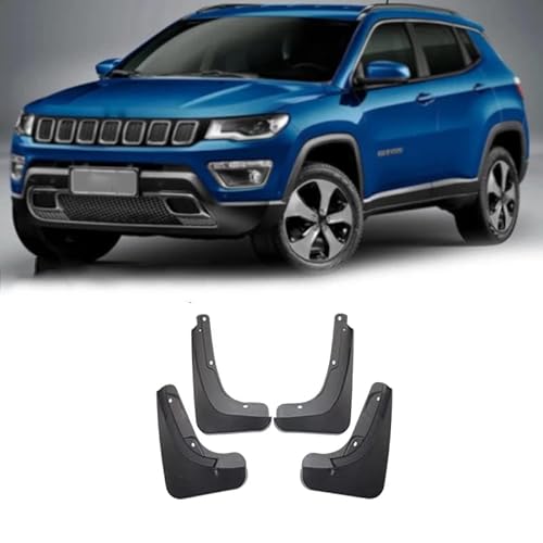 4 Stücke Auto Schmutzfänger Spritzschutz für Jeep Compass 2006-2023, Auto Spritzschutz Kotflügel Vorne und Hinten, Auto Rad Schutz Schlamm Fender,A/2017-2023 von ZHOUFUDA