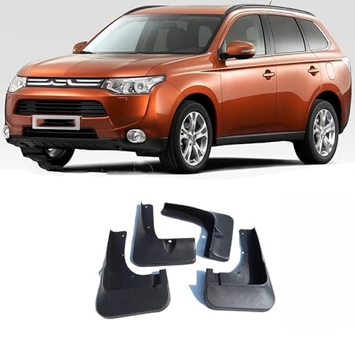 4 Stücke Auto Schmutzfänger Spritzschutz für Mitsubishi Outlander 2006-2022, Auto Spritzschutz Kotflügel Vorne und Hinten, Auto Rad Schutz Schlamm Fender,A/With-wheel-eyebrows/2013-2014 von ZHOUFUDA