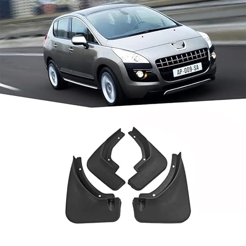 4 Stücke Auto Schmutzfänger Spritzschutz für Peugeot 3008 2008-2021, Auto Spritzschutz Kotflügel Vorne und Hinten, Auto Rad Schutz Schlamm Fender,A/2008-2013 von ZHOUFUDA