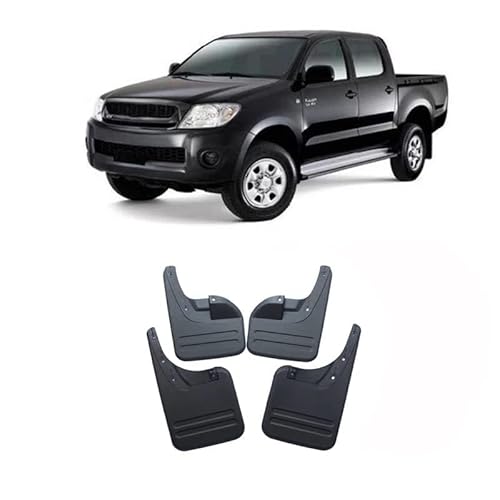 4 Stücke Auto Schmutzfänger Spritzschutz für Toyota Hilux Vigo Revo 4WD 2WD 2005-2021, Auto Spritzschutz Kotflügel Vorne und Hinten, Auto Rad Schutz Schlamm Fender,A/2wd/2005-2014 von ZHOUFUDA