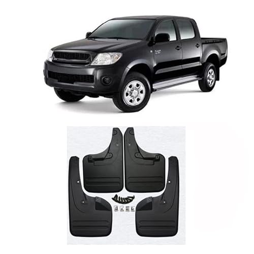 4 Stücke Auto Schmutzfänger Spritzschutz für Toyota Hilux Vigo Revo 4WD 2WD 2005-2021, Auto Spritzschutz Kotflügel Vorne und Hinten, Auto Rad Schutz Schlamm Fender,A/2wd/2016-2021 von ZHOUFUDA