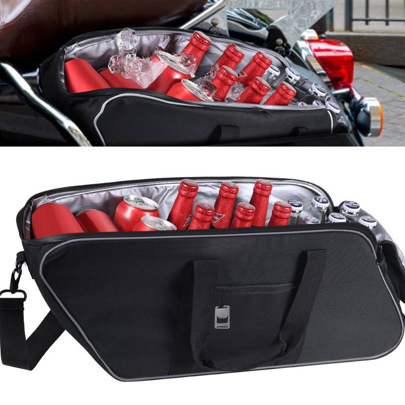 ZHOUMADE Motorrad Satteltasche Kühltasche, Leakproof Satteltasche Kühler Getränk Wasserdicht Insert Motorrad Kühltasche fit für HD Touring Street Glide Road Glide Hard Satteltaschen, 1 Tasche von ZHOUMADE