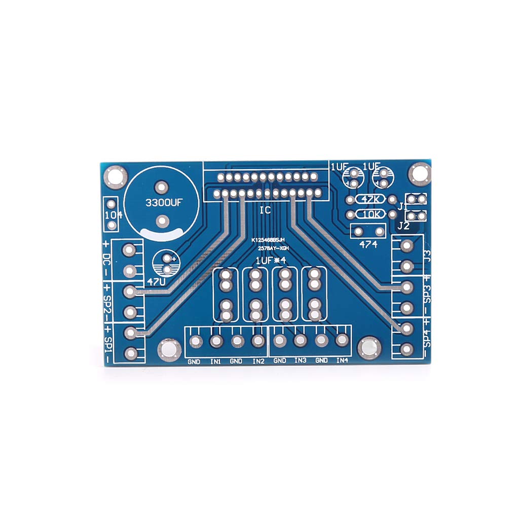 XIANJUN TDA7388 Leistungsverstärkerplatine Vierkanalige 4x41W DC 12V-14.5V PCB Bare Board von ZHOUMO