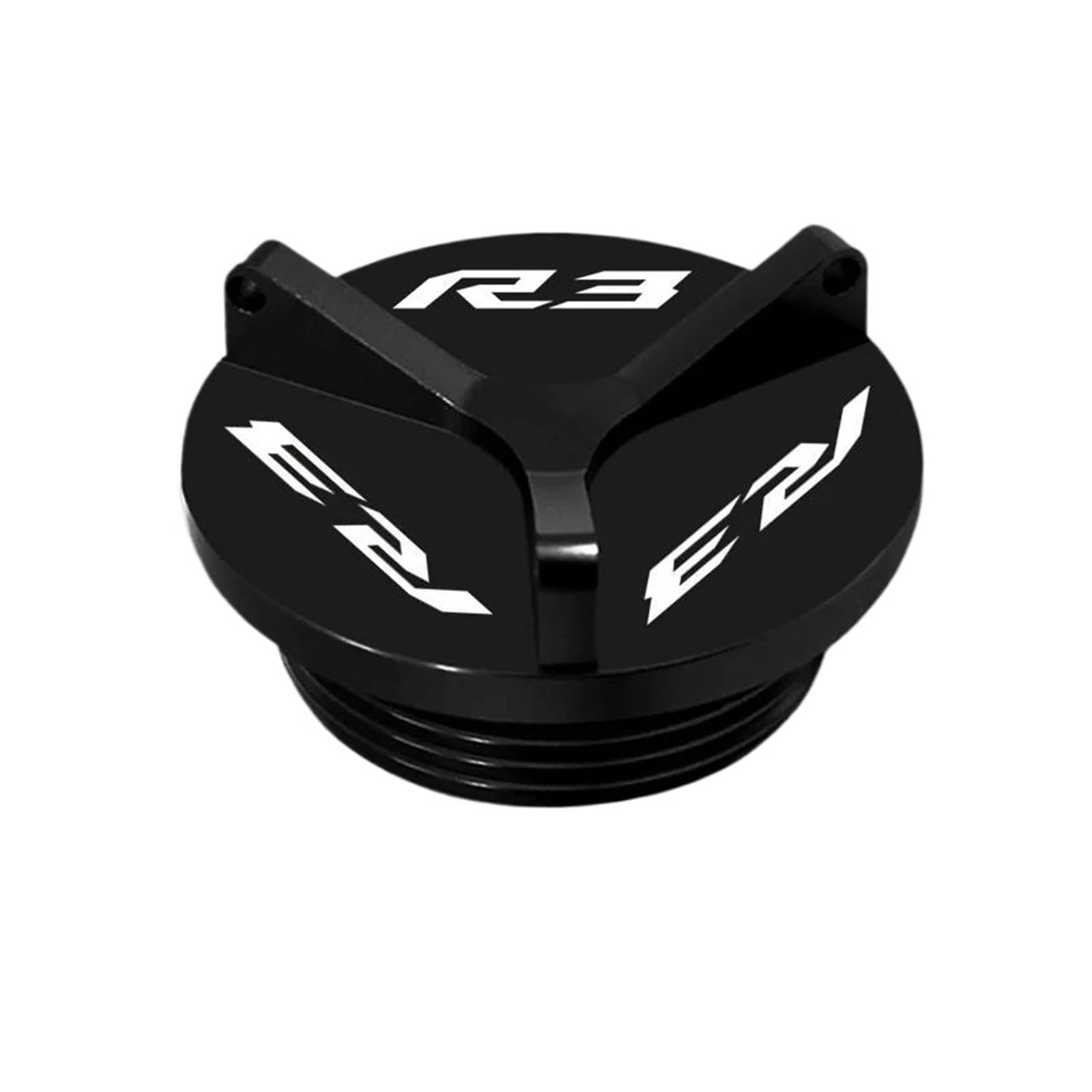 Aluminium Motorsteckerkappe Ölfilter Schutzabdeckung Für YZF-R3 YZF R3 2015-2023 Motorradzubehör(Black) von ZHSBAG