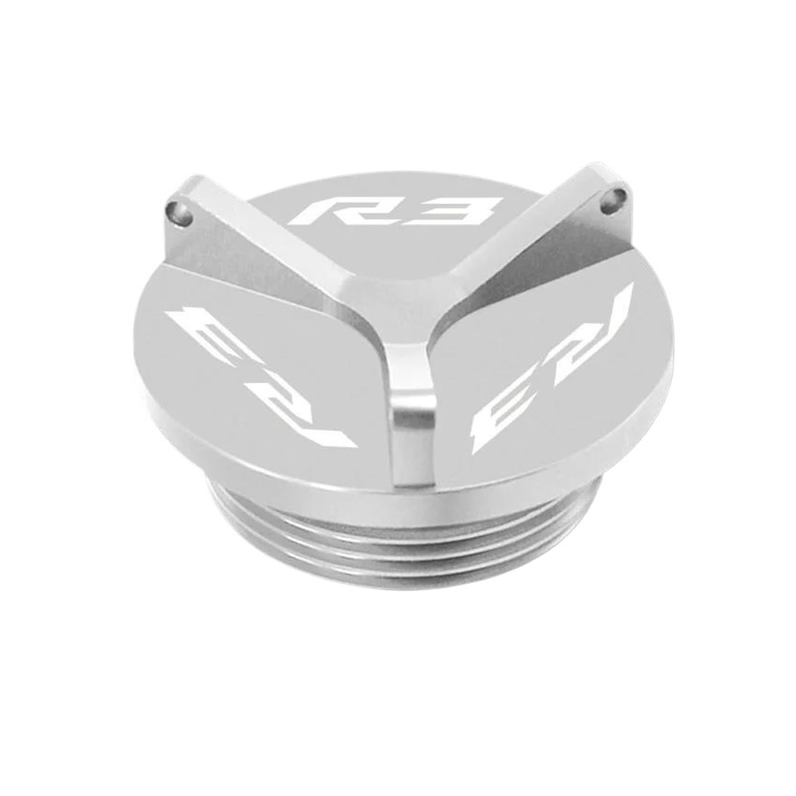 Aluminium Motorsteckerkappe Ölfilter Schutzabdeckung Für YZF-R3 YZF R3 2015-2023 Motorradzubehör(Silver) von ZHSBAG