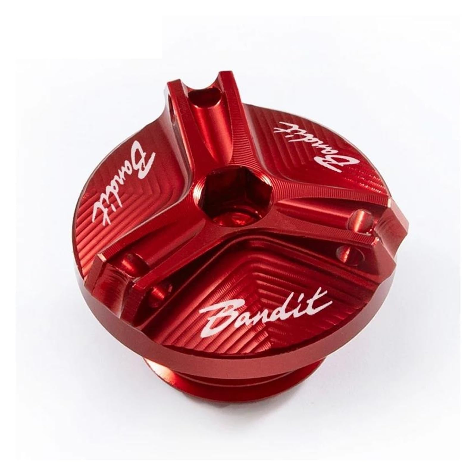 CNC Aluminium Für SUZUKI Bandit 400 600 650 1200 1250 1250S Motorrad Motoröl Kappe Bolzen Tankdeckel Zubehör(Red) von ZHSBAG