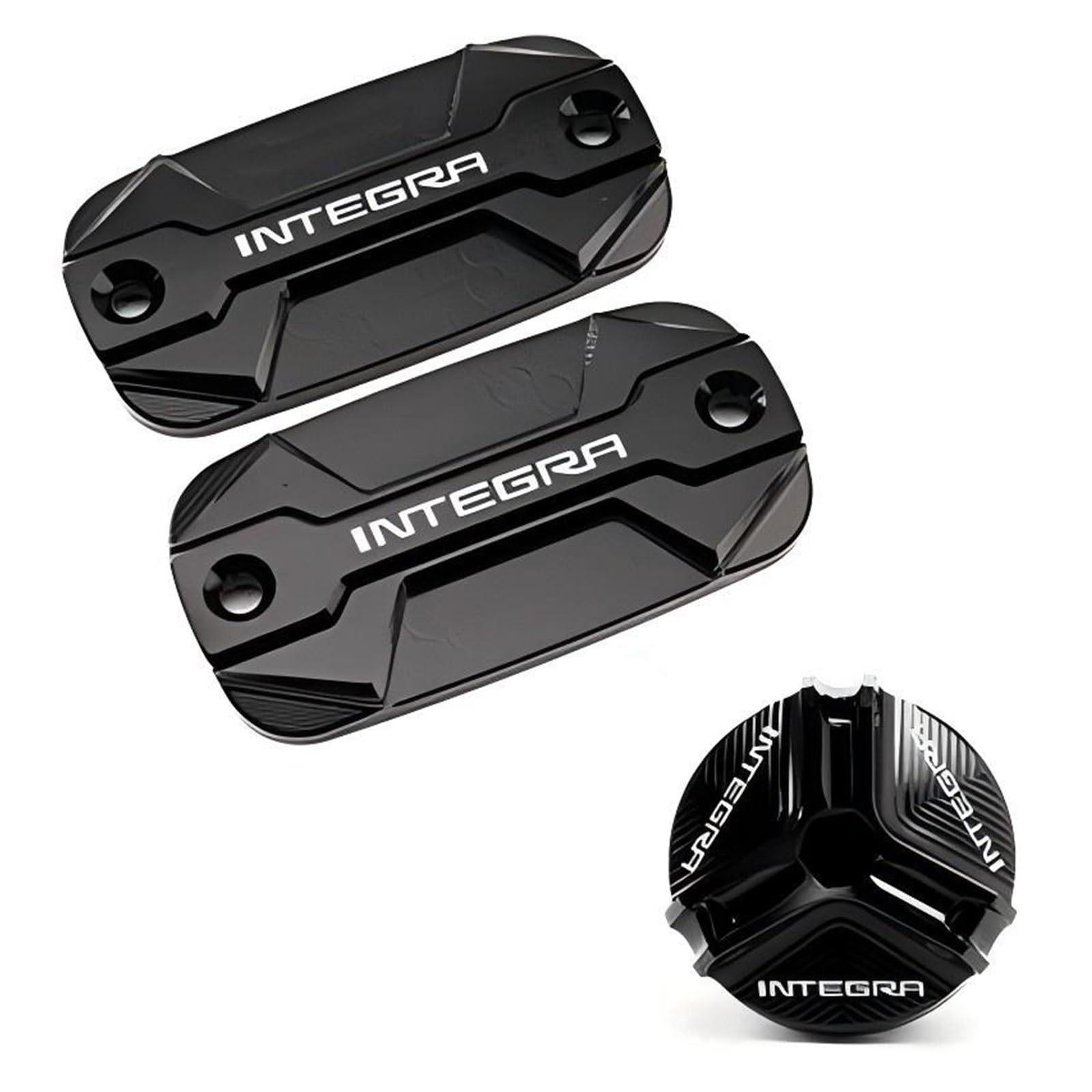 Für Integra 700 750 DCT NC750 INTEGRA Zubehör Motorrad Brems Flüssigkeit Kappe Hauptzylinder Reservoir Abdeckung(3pcs-Black) von ZHSBAG