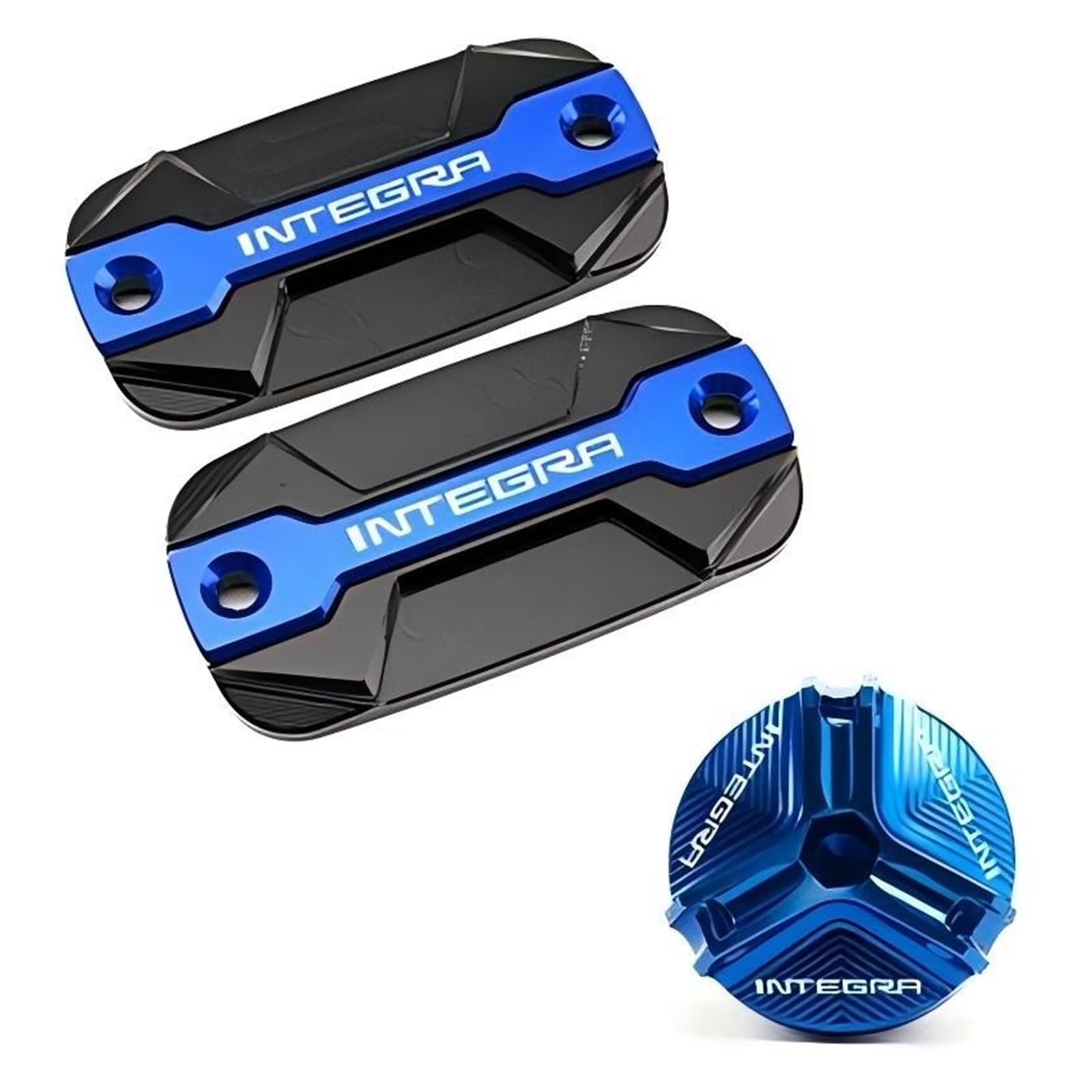 Für Integra 700 750 DCT NC750 INTEGRA Zubehör Motorrad Brems Flüssigkeit Kappe Hauptzylinder Reservoir Abdeckung(3pcs-Blue) von ZHSBAG