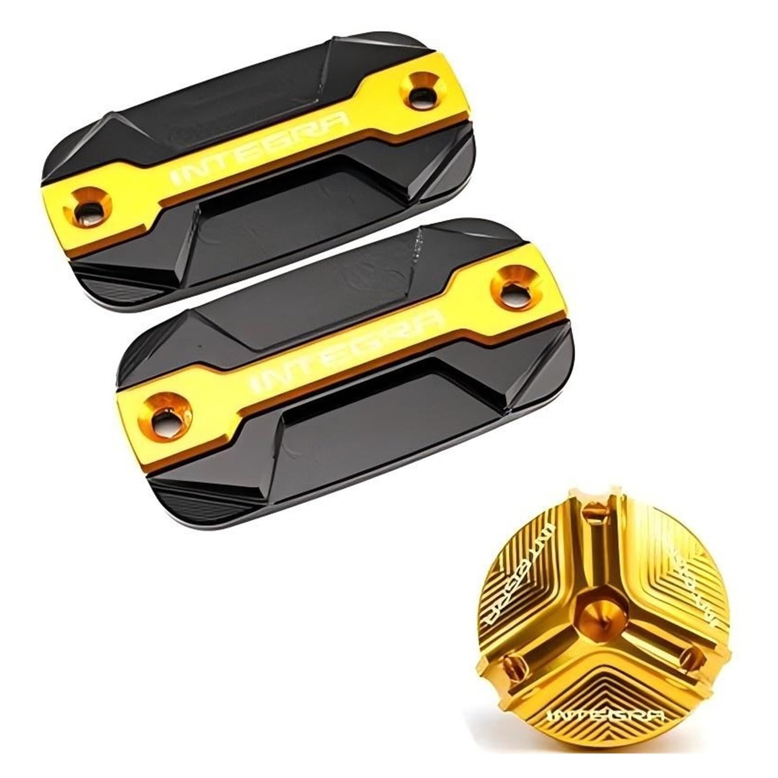 Für Integra 700 750 DCT NC750 INTEGRA Zubehör Motorrad Brems Flüssigkeit Kappe Hauptzylinder Reservoir Abdeckung(3pcs-Gold) von ZHSBAG