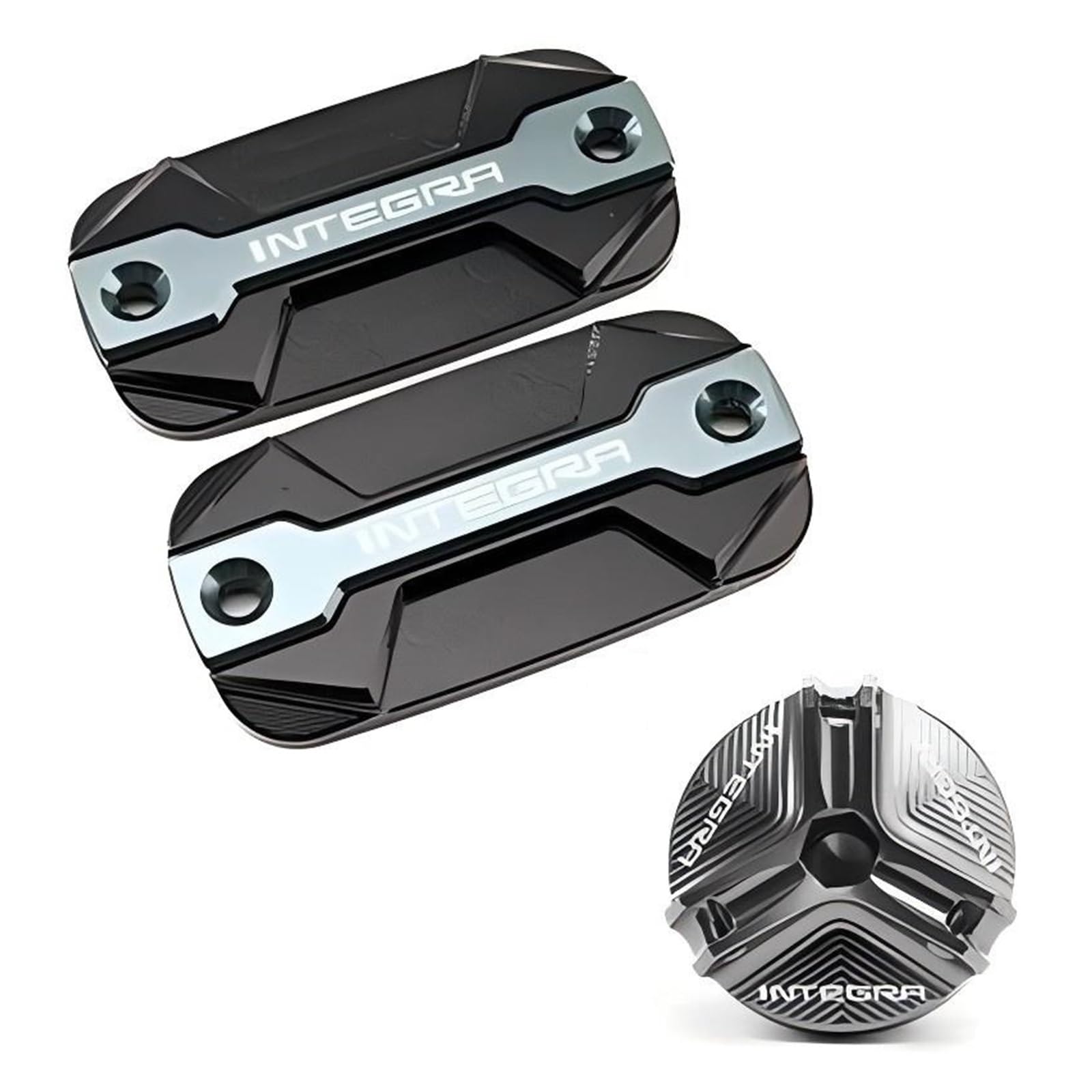 Für Integra 700 750 DCT NC750 INTEGRA Zubehör Motorrad Brems Flüssigkeit Kappe Hauptzylinder Reservoir Abdeckung(3pcs-Grey) von ZHSBAG