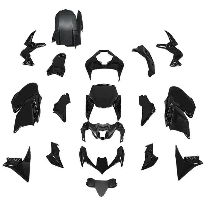 Für KAWASAKI Z900 ZR900 2020-2024 Motorradverkleidungen Spritzgussform Lackiertes ABS Karosserie-Kit Sets Seitenverkleidungen Panels(Schwarz) von ZHSBAG