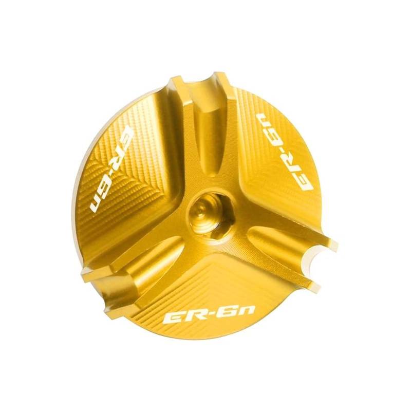 Für Kawasaki ER-6N Motorrad Motor Öl Einfülldeckel Schraube Kraftstoff Einfülldeckel Öl Stecker Abdeckung Schutz Teile Dekoration Zubehör(Gold) von ZHSBAG