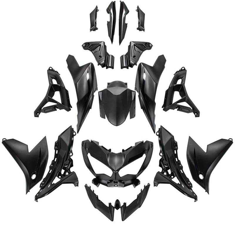 Für Kawasaki Versys 650 2022-2024 Motorradverkleidungen Einspritzverkleidung Karosserierahmenschutz Karosseriesatz Kits(Schwarz) von ZHSBAG