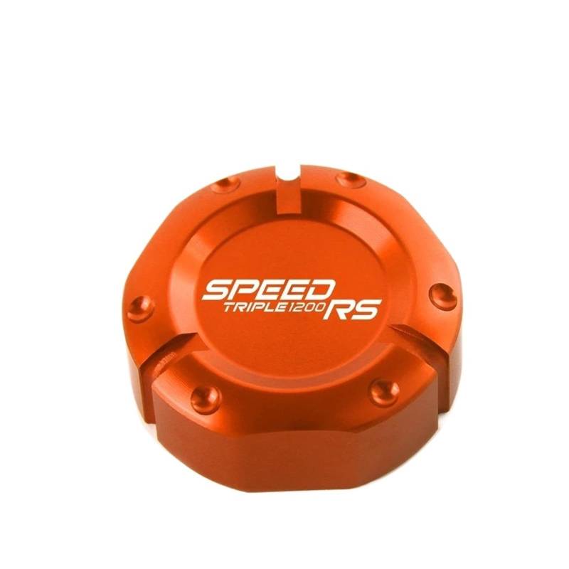 Für SpeedTriple1200RS Speed ​​Triple 1200RS 1200RR RR RS S 1050 Rs 1200 Hinten Brems Reservoir Abdeckung Cap Zubehör(Orange-1200RS) von ZHSBAG