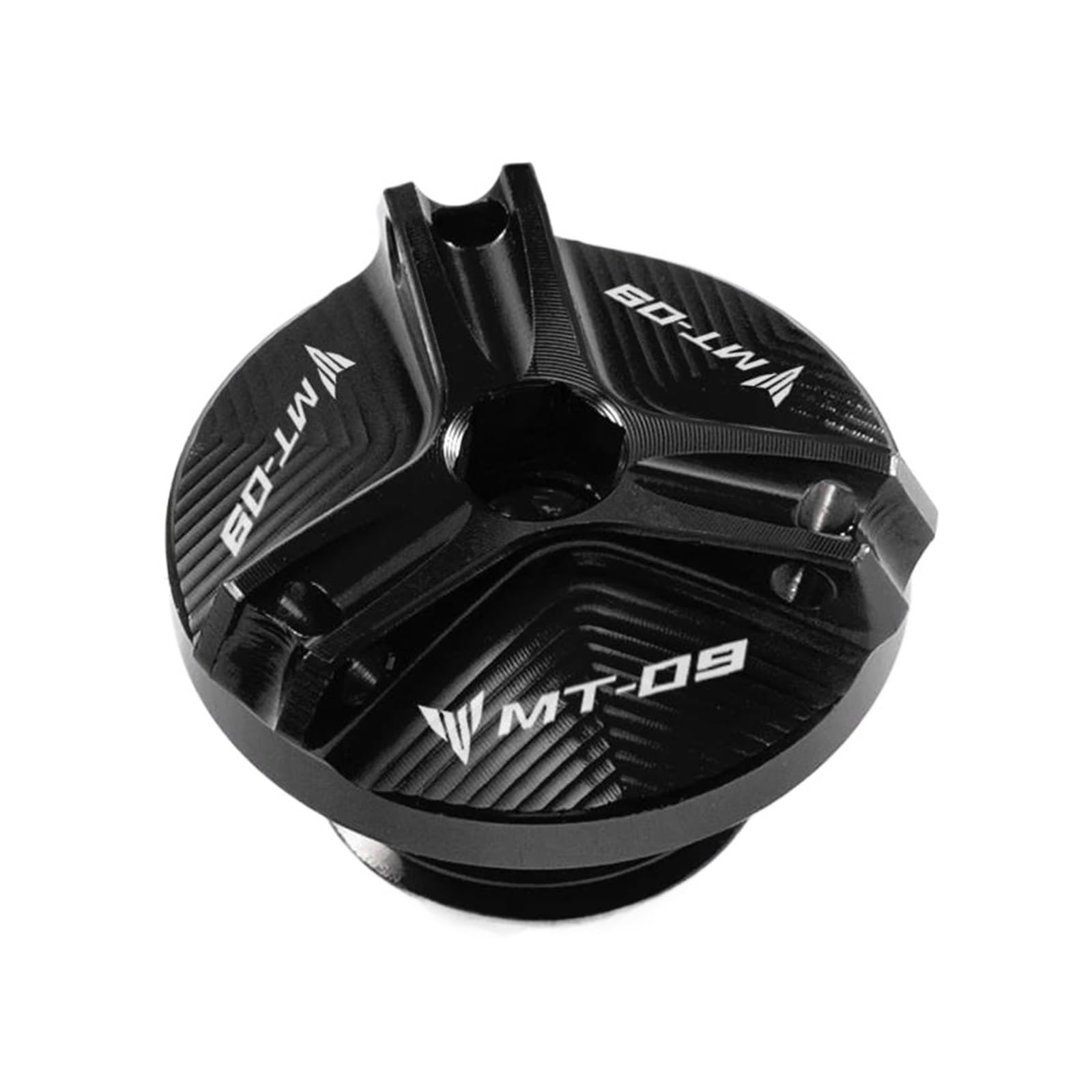 Für Yamaha MT09 Mt 09 MT09 SP 2021-2022 Motorrad Vorne Und Hinten Bremstankdeckel Und Motorölfülldeckel Zubehör(Oil filler cap-Black) von ZHSBAG