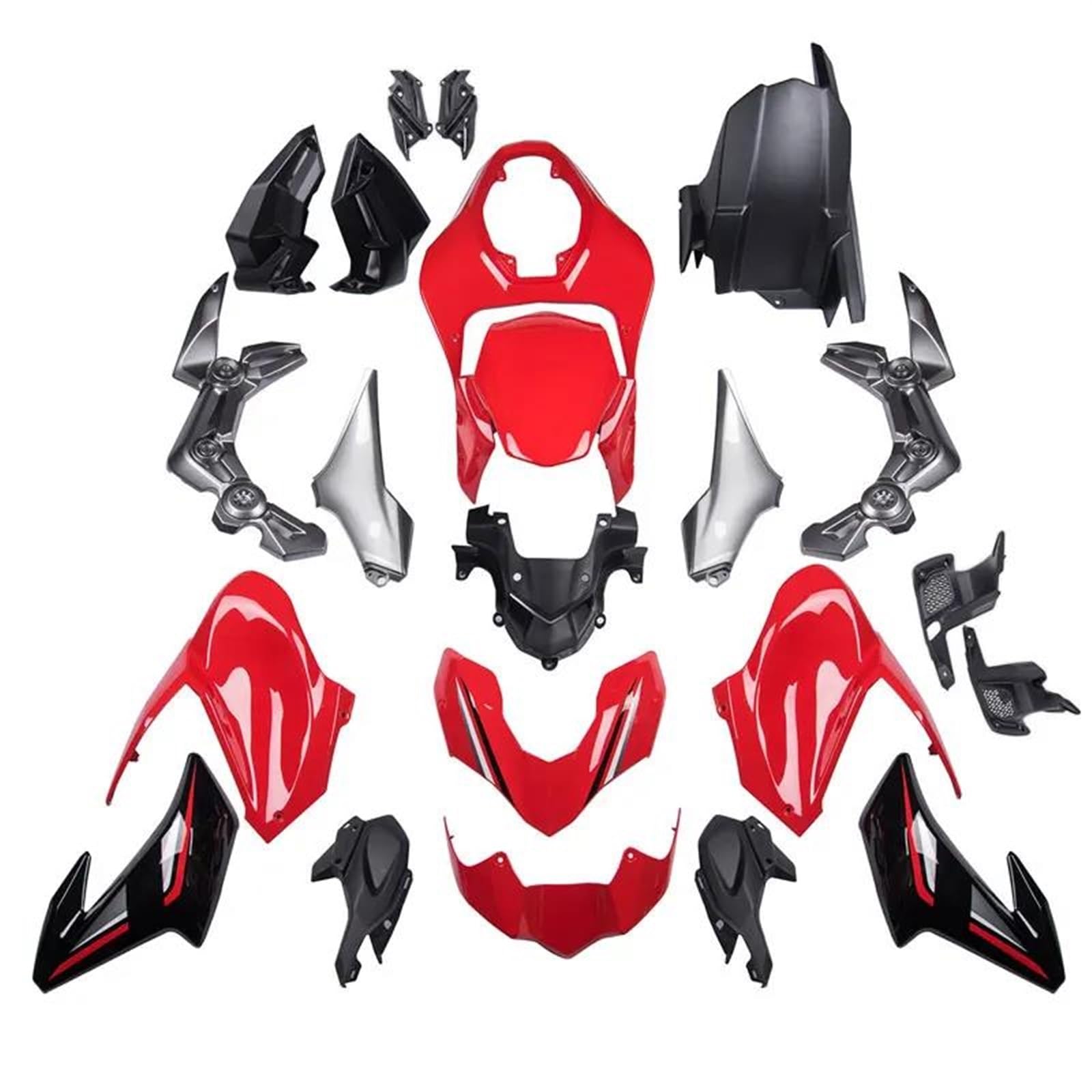 Motorrad ABS Verkleidungen Einspritzverkleidung Karosserie Rahmenschutz Kits Für Kawasaki Z 900 2017-2019 Motorradverkleidung(Rot) von ZHSBAG