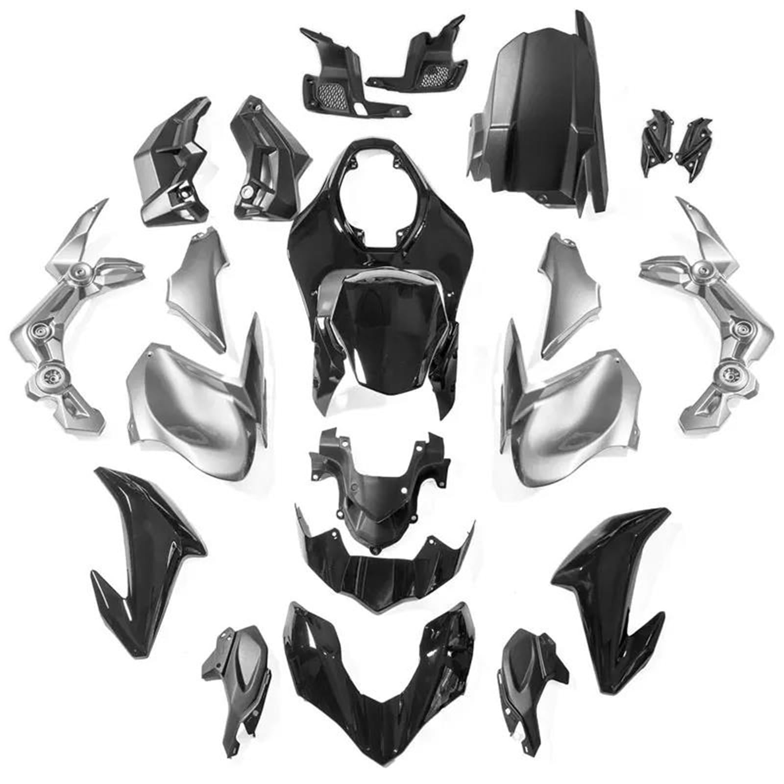 Motorrad ABS Verkleidungen Einspritzverkleidung Karosserie Rahmenschutz Kits Für Kawasaki Z 900 2017-2019 Motorradverkleidung(Silber) von ZHSBAG