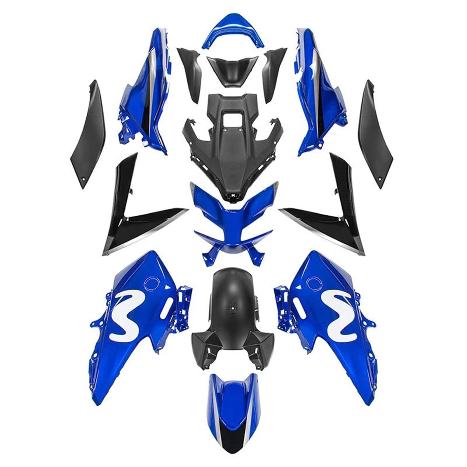 Motorrad Verkleidung Injection Karosserie Kit Gugel Panel Abdeckung Arbeit Verkleidung Für Yamaha TMAX T MAX T-MAX 560 2022-2024(Blau) von ZHSBAG