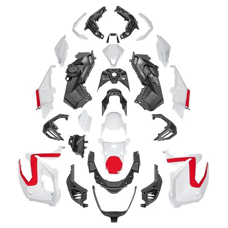 Motorrad Verkleidung Injection Karosserie Kit Gugel Panel Abdeckung Fit Für Honda X-ADV XADV 750 2021-2023 Motorrad Luft Deflektoren(White) von ZHSBAG