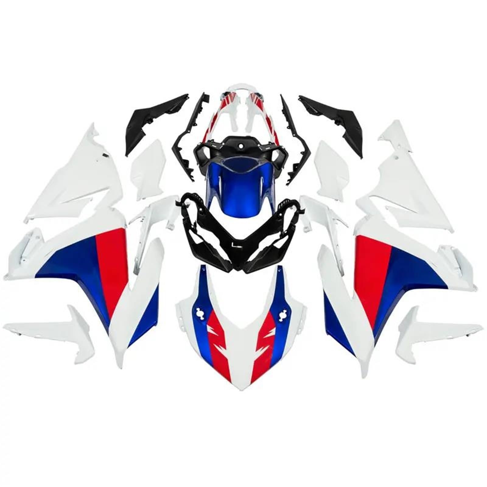 Motorradverkleidungen Spritzgussform Lackiertes ABS Verkleidungs-Karosserie-Kit Sets Seitenverkleidungen Panels für HONDA CBR500R 2019-2023(White) von ZHSBAG