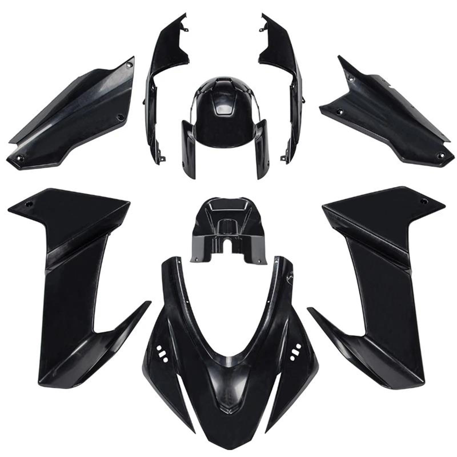 Verkleidung Verkleidungen Motorradzubehör Einspritzverkleidung Karosserie Rahmenschutz Kits Für Aprilia RS 660 2020-202(Schwarz) von ZHSBAG