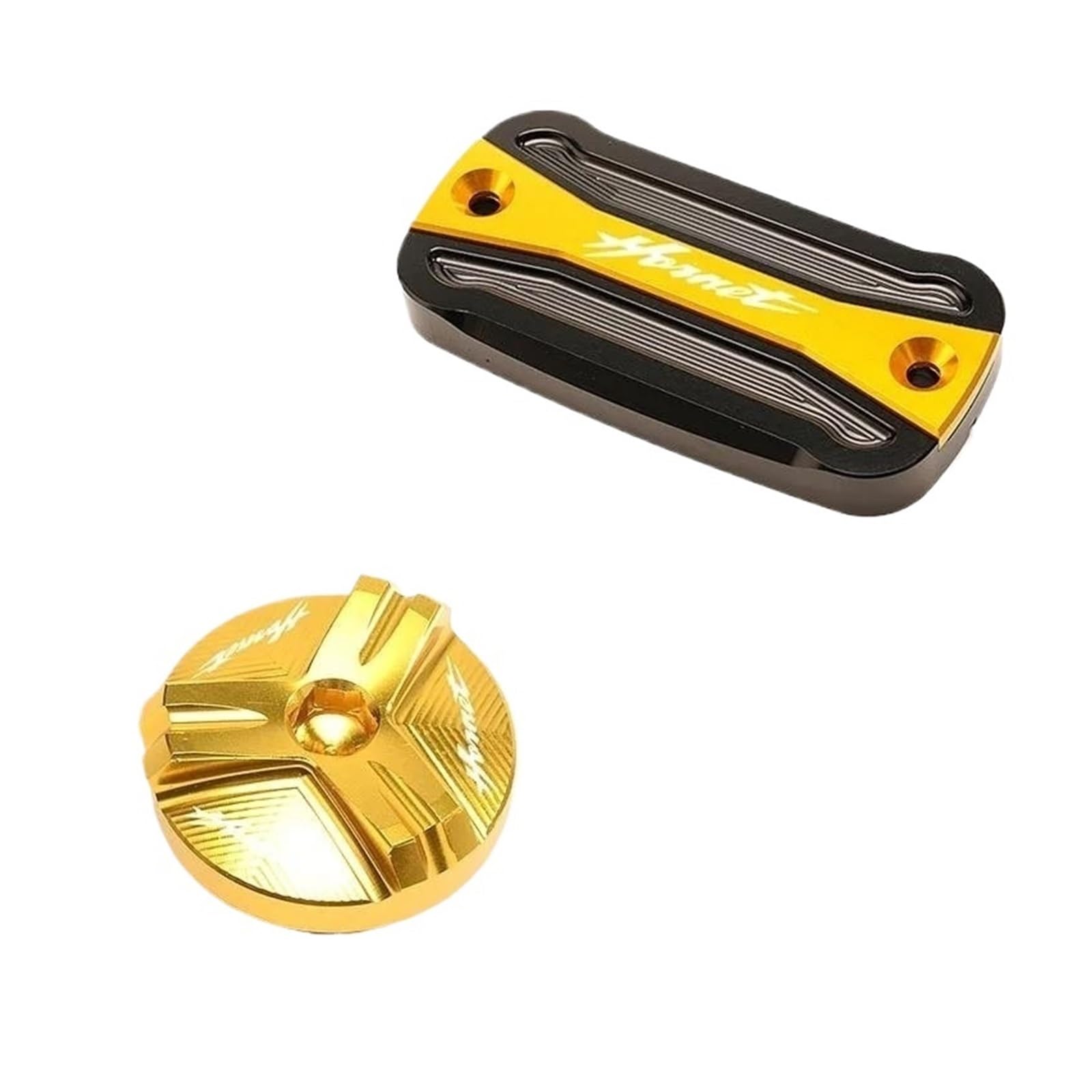 Vorderradbremsflüssigkeitsbehälter-Reservoir-Abdeckung Öldeckel Für Honda Hornet 900 600 CB600F CB 600F 1998-2014 Motoröl-Einfüllfilterdeckel(1 Set Gold) von ZHSBAG