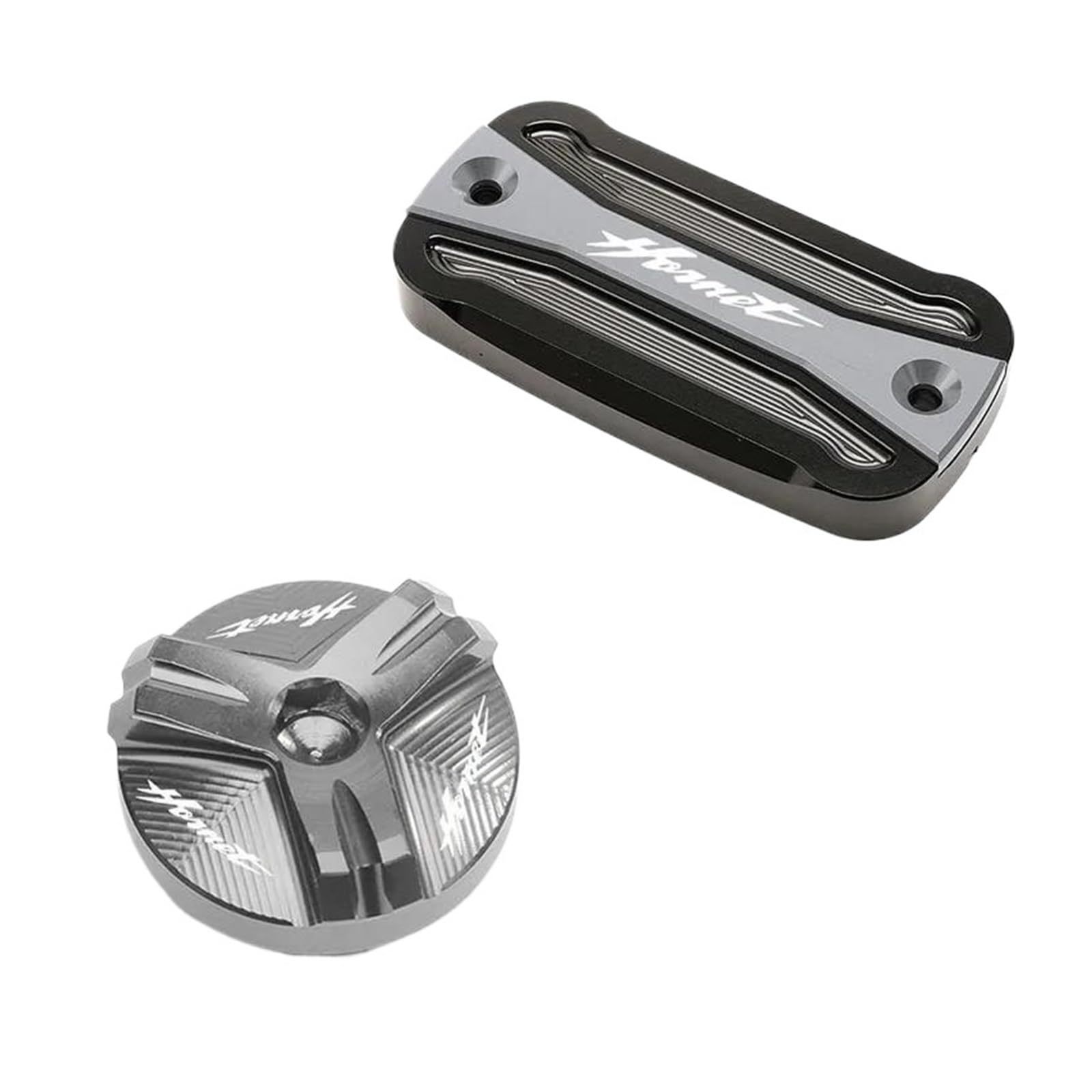 Vorderradbremsflüssigkeitsbehälter-Reservoir-Abdeckung Öldeckel Für Honda Hornet 900 600 CB600F CB 600F 1998-2014 Motoröl-Einfüllfilterdeckel(1 Set Grey) von ZHSBAG