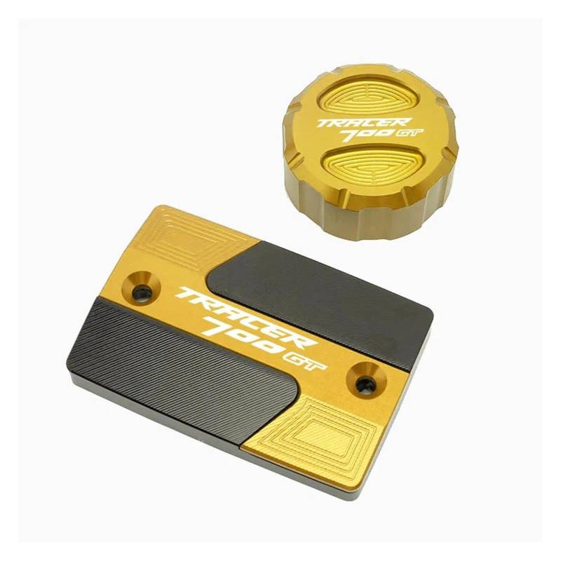 Vorne Hinten Brems Flüssigkeit Reservoir Abdeckung Motoröl Kappe Für Yamaha Tracer 700GT TRACER700GT 2015-2021 Motorrad CNC Zubehör(1 pair Gold) von ZHSBAG