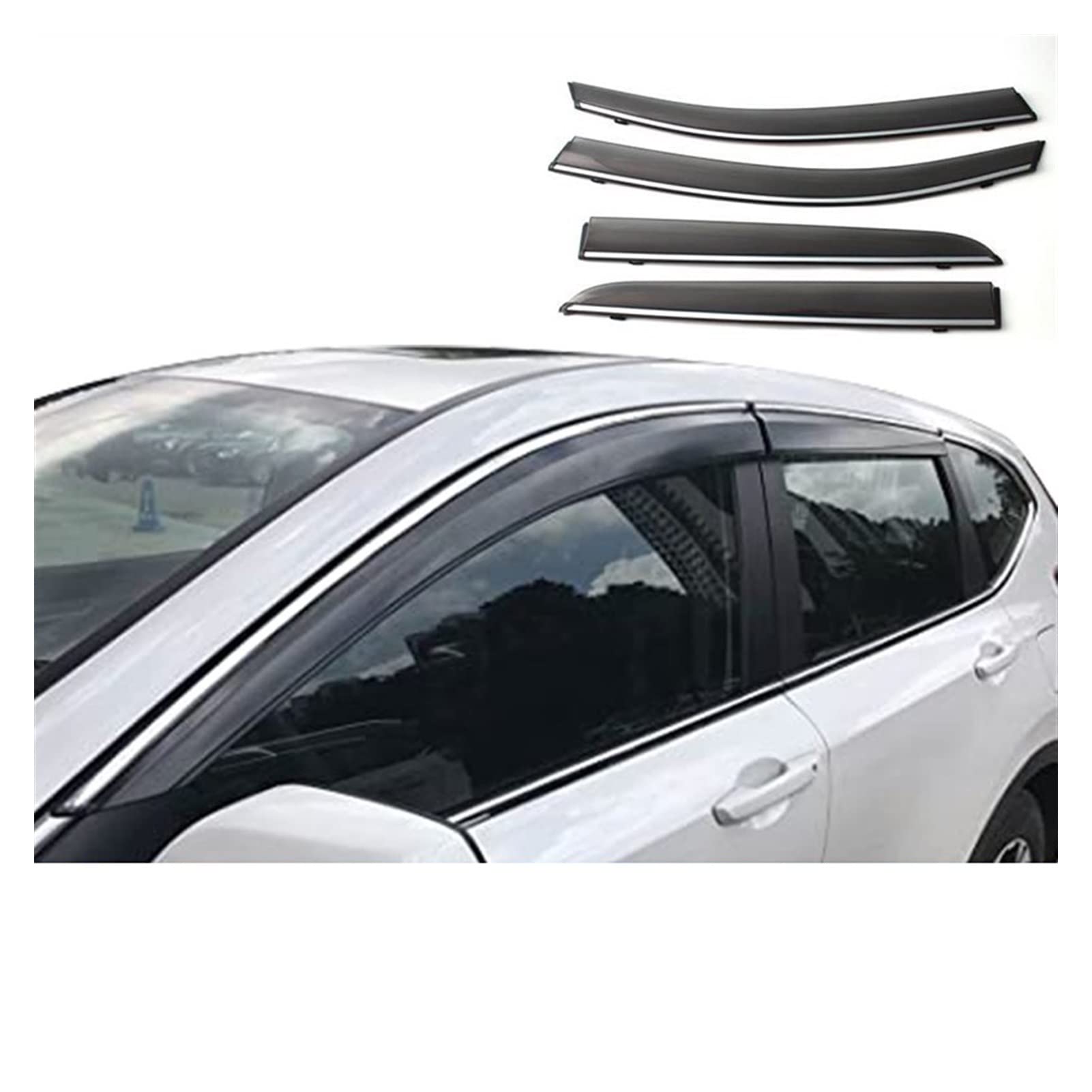 Windabweiser Seitenfenster Regenabweiser Fenstervisier Für Mazda CX-3 2016 2017 2018 2019 2020 2021 Windabweiser Seitenfenster von ZHTAISOU