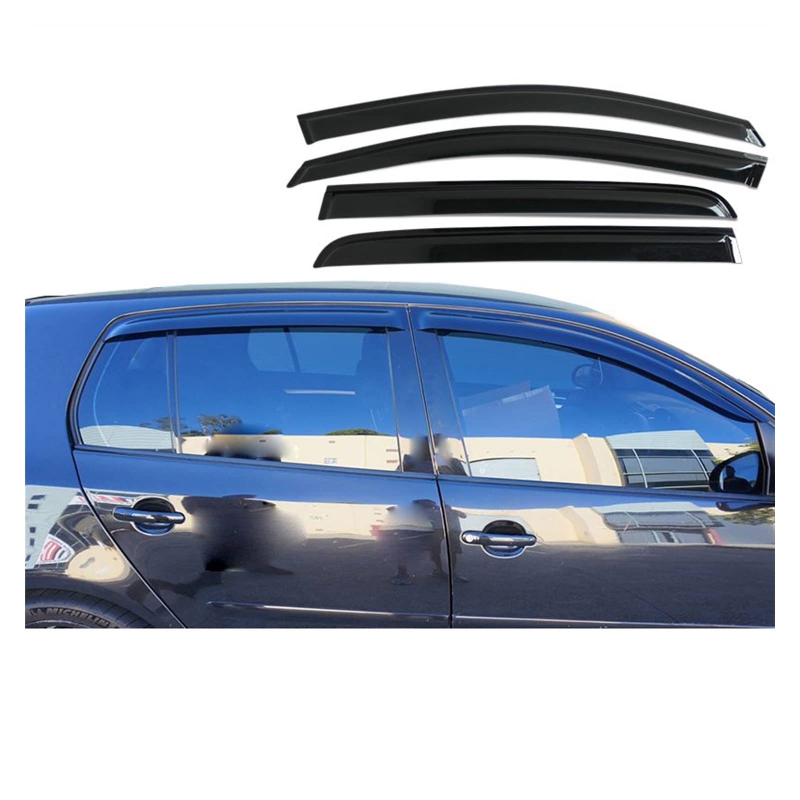 Windabweiser Seitenfenster Regenabweiser Fenstervisier Für VW Golf 5 V MK5 TDI GTI R32 2004 2005 2006 2007 2008 Windabweiser Seitenfenster von ZHTAISOU