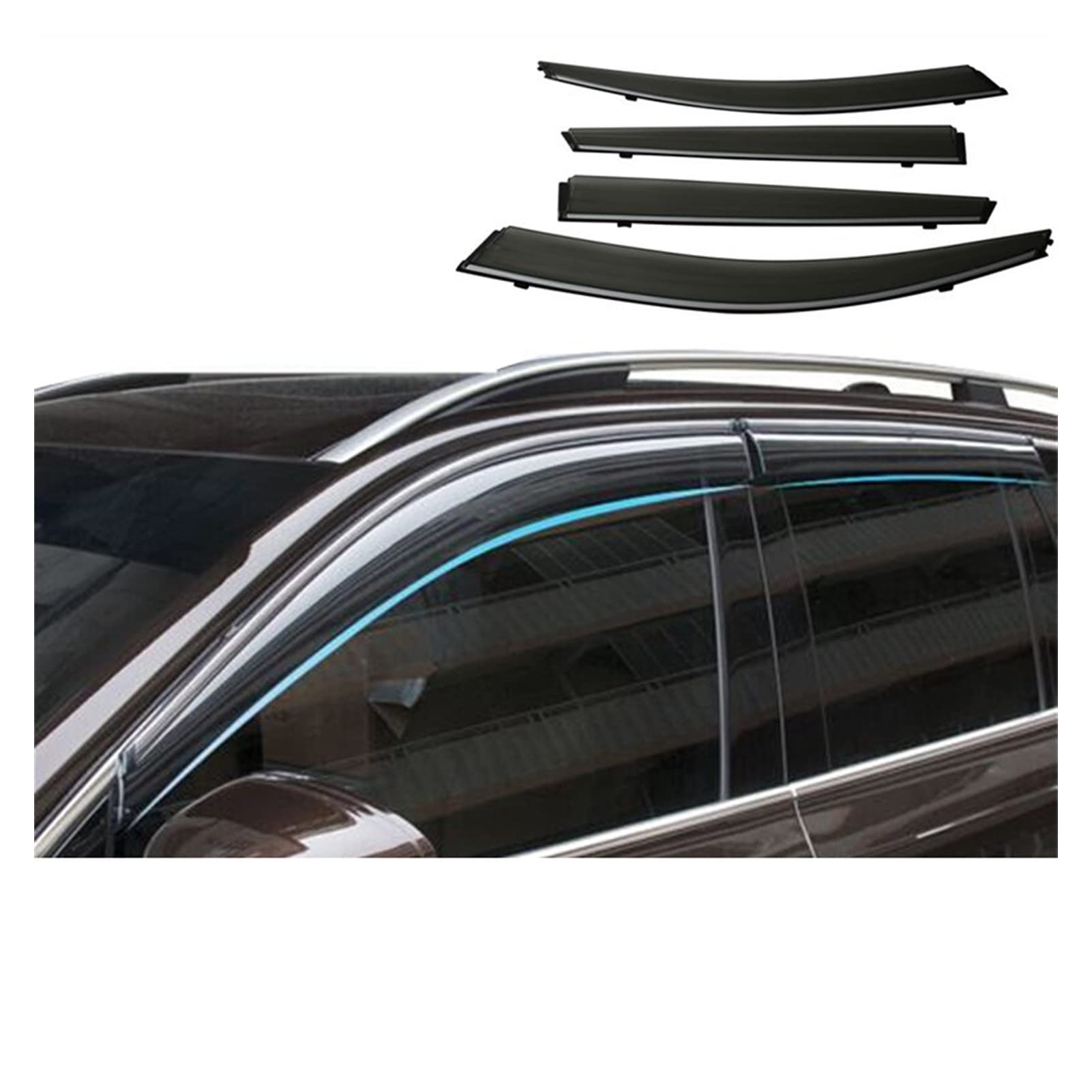 Windabweiser Seitenfenster Regenabweiser Fenstervisier Für Volvo V90 2018 2019 2020 2021 Windabweiser Seitenfenster von ZHTAISOU