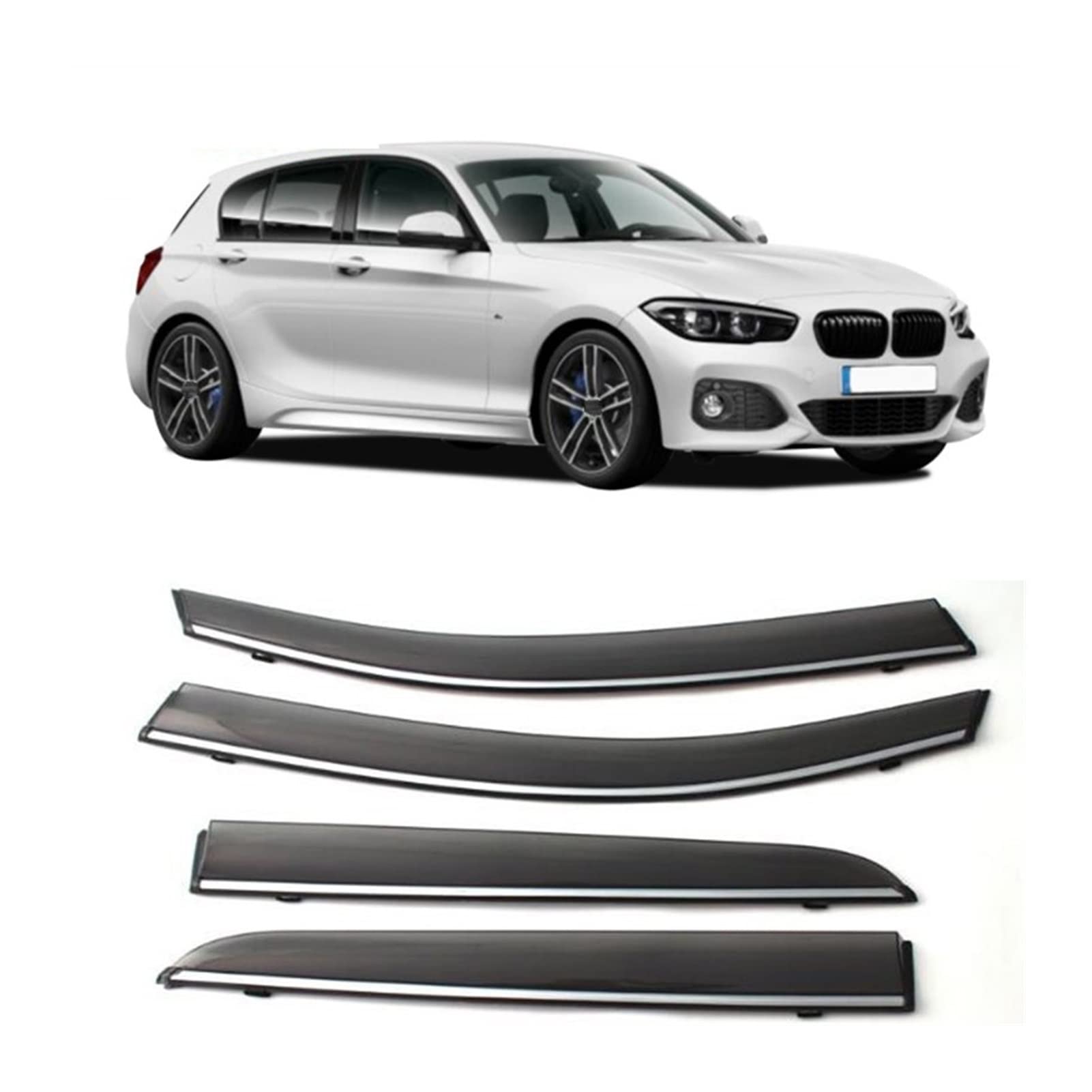 Windabweiser Seitenfenster Regenabweiser Fenstervisiere Für BMW 116i/118i Hatchback 2017 2018 2019 2020 Windabweiser Seitenfenster von ZHTAISOU