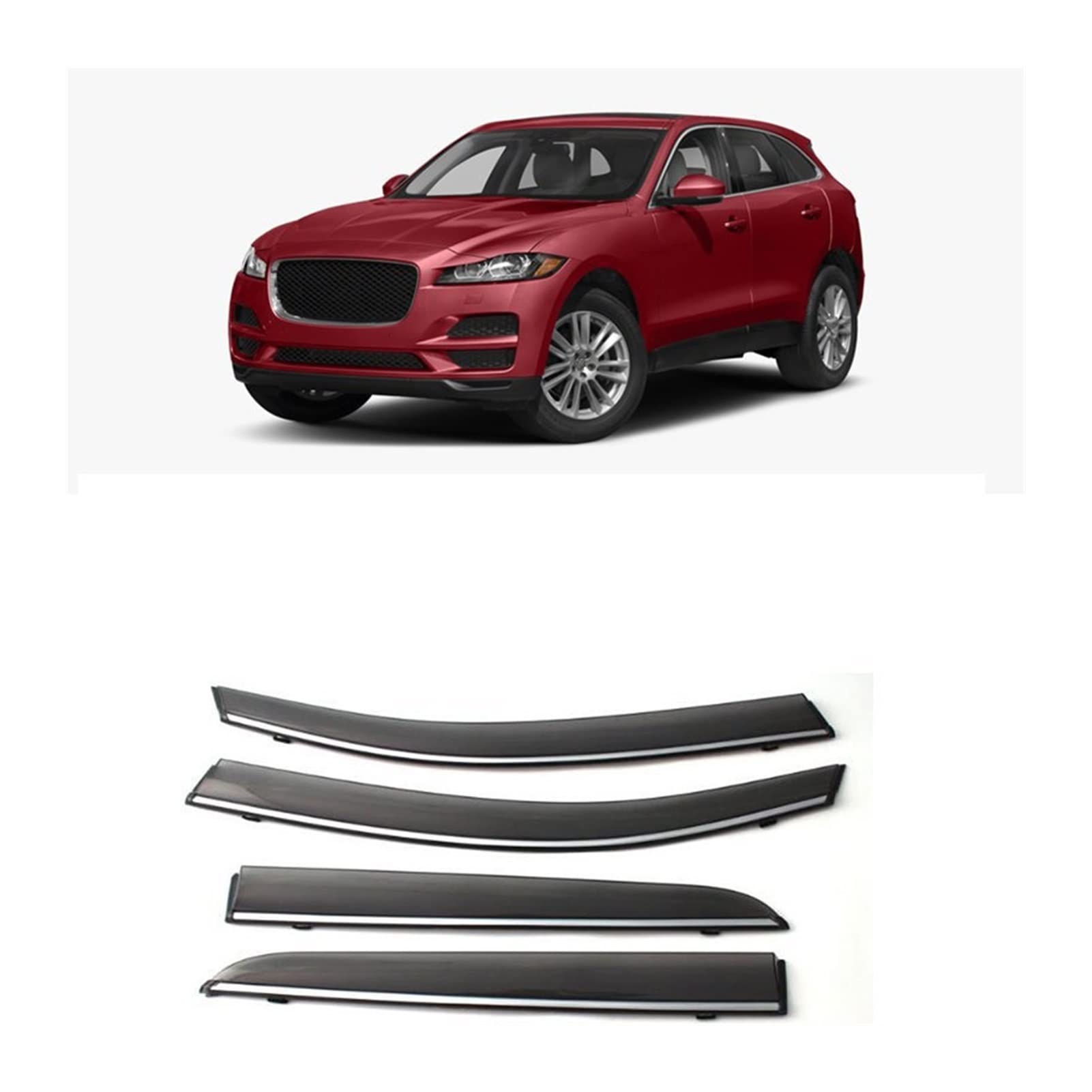 Windabweiser Seitenfenster Regenabweiser Fenstervisiere Für Jaguar F-pace 2016 2017 2018 2019 2020 Windabweiser Seitenfenster von ZHTAISOU