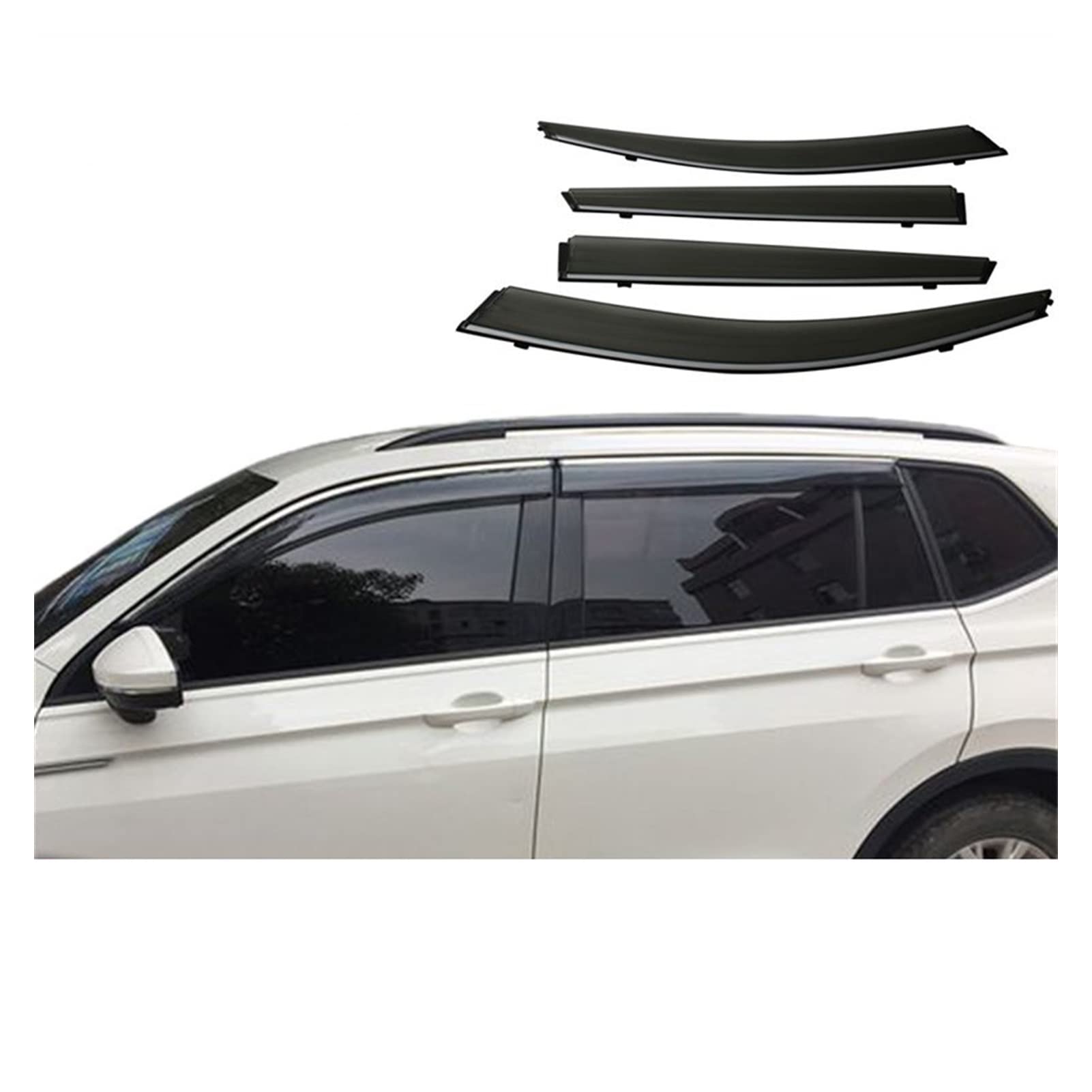 Windabweiser Seitenfenster Regenabweiser Seitenfenstervisiere Für VW Tiguan L 2017 2018 2019 2020 2021 Windabweiser Seitenfenster von ZHTAISOU