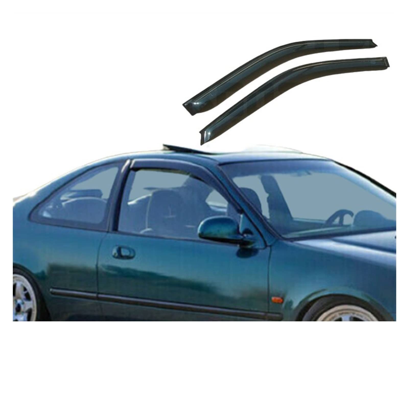 Windabweiser Seitenfenster Regenabweiser Türvisier Für Honda Civic Coupe 2drs 1992 1993 1994 1995 Windabweiser Seitenfenster von ZHTAISOU