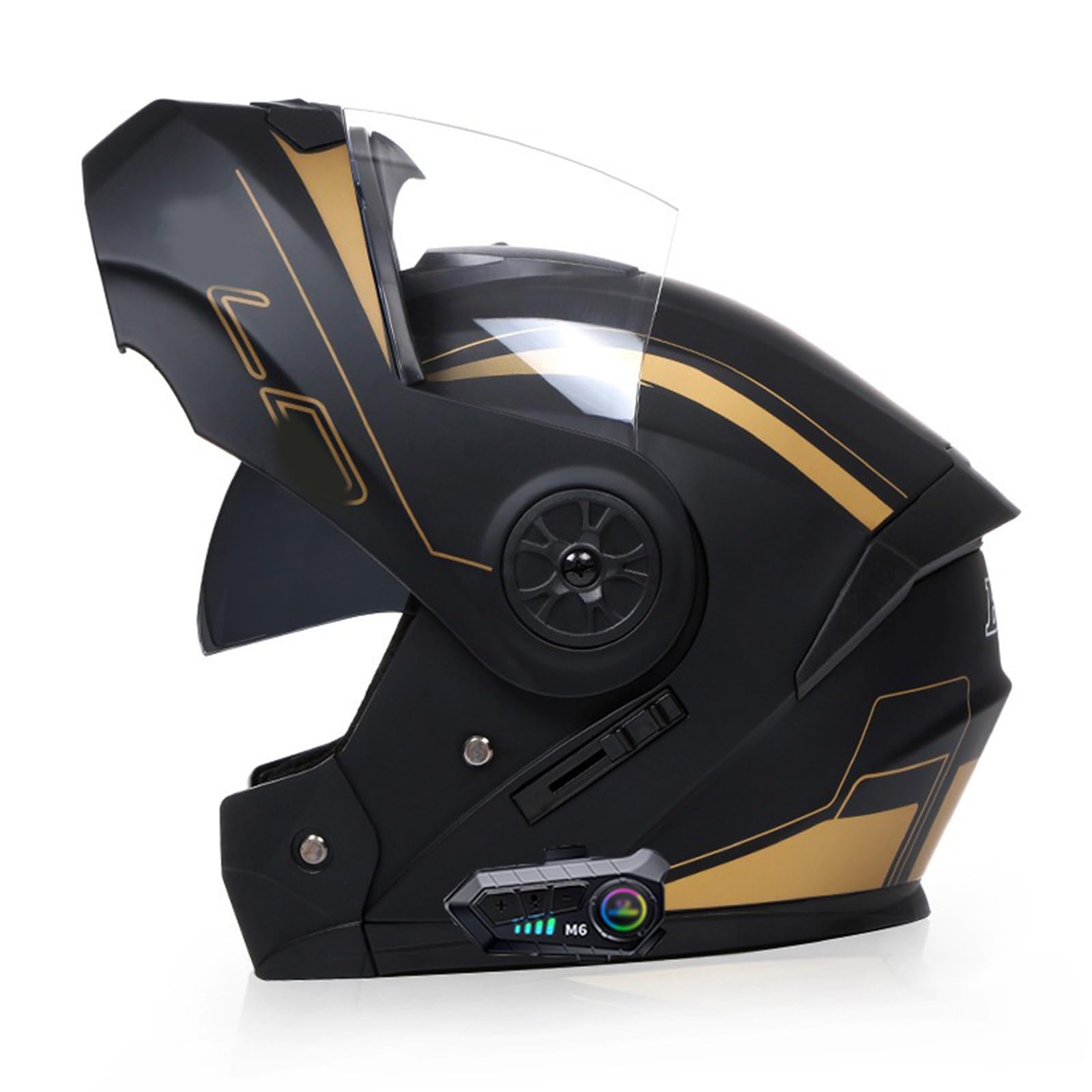 Motorradhelm Klapphelm Mit Bluetooth - Klapphelm ECE Genehmigt Motorrad Herren - RollerHelm Bluetooth-Helm Mit Doppelvisier, Motorradhelm Für Damen Und Herren von ZHTBATE