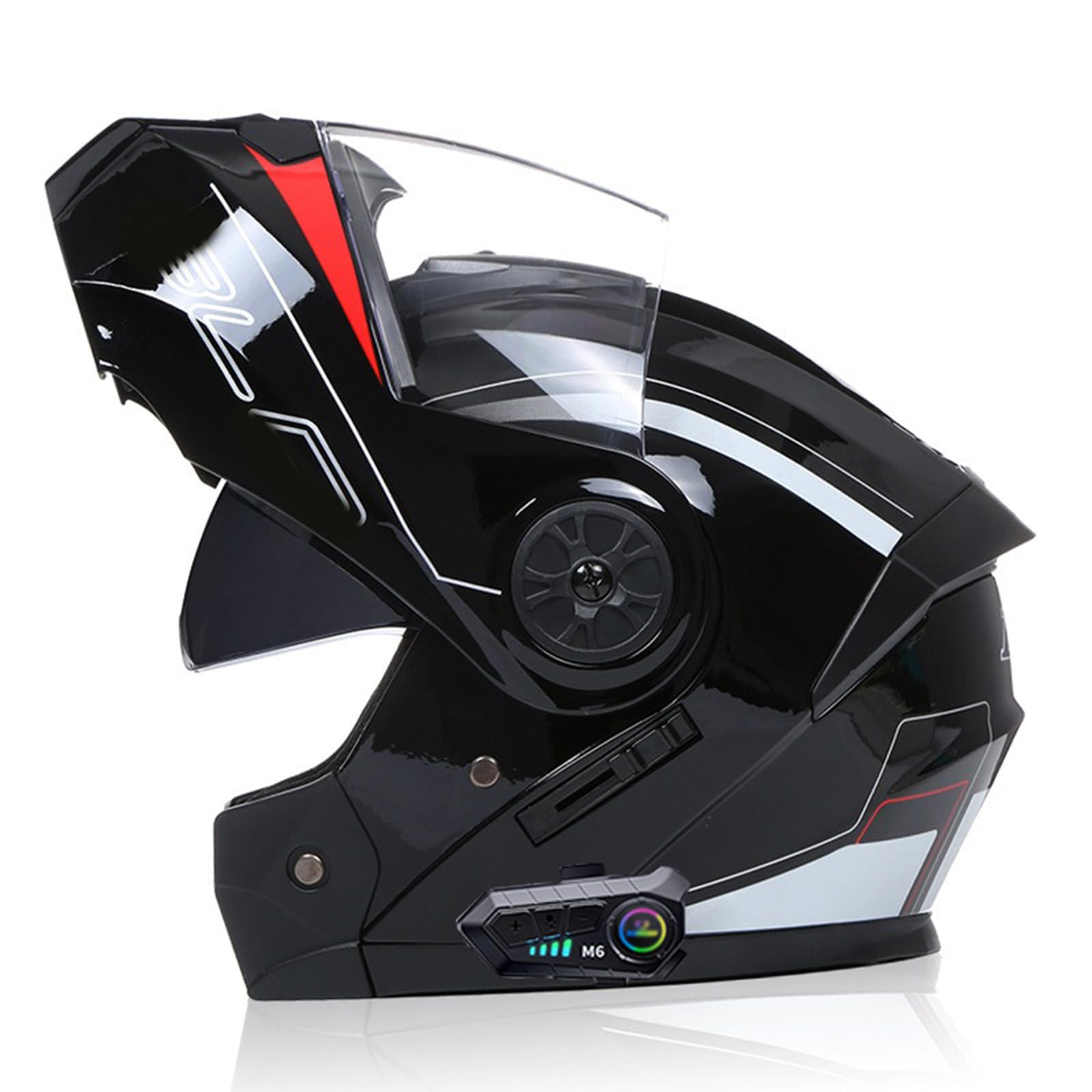 Motorradhelm Klapphelm Mit Bluetooth - Klapphelm ECE Genehmigt Motorrad Herren - RollerHelm Bluetooth-Helm Mit Doppelvisier, Motorradhelm Für Damen Und Herren von ZHTBATE