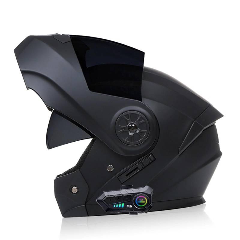 Motorradhelm Klapphelm Mit Bluetooth - Klapphelm ECE Genehmigt Motorrad Herren - RollerHelm Bluetooth-Helm Mit Doppelvisier, Motorradhelm Für Damen Und Herren von ZHTBATE