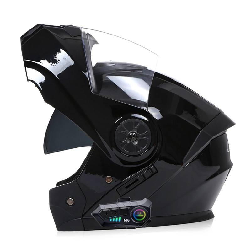 Motorradhelm Klapphelm Mit Bluetooth - Klapphelm ECE Genehmigt Motorrad Herren - RollerHelm Bluetooth-Helm Mit Doppelvisier, Motorradhelm Für Damen Und Herren von ZHTBATE