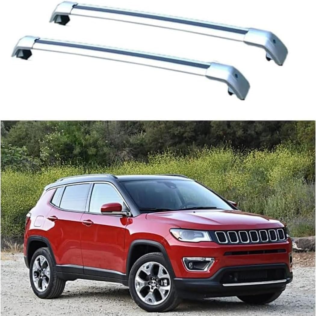 Auto Dachträger Dachreling für Jeep Compass 2017-2023,Dachträger Relingträger,Dachgepäckträger Integrierte Dachreling von ZHUIJUE