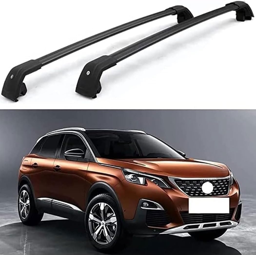 Auto Dachträger Dachreling für Peugeot 3008 2017-2022,Dachträger Relingträger,Dachgepäckträger Integrierte Dachreling von ZHUIJUE