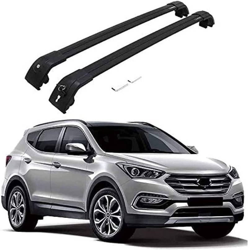 Auto Dachträger Querstangen,für Hyundai Santa Fe Sport 2013-2018 Dachträger Lastenträger GepäCktransport Car Zubehör von ZHUIJUE