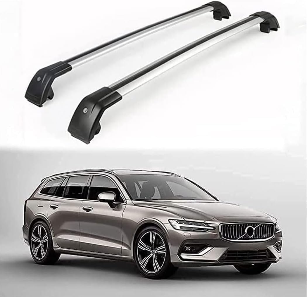 Auto Dachträger Querstangen,für Volvo V60 2019-2021 Dachträger Lastenträger GepäCktransport Car Zubehör von ZHUIJUE