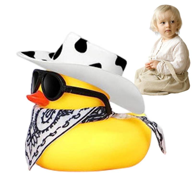 Cowboy Ente, Coole Gummienten Badespielzeug Schwimmente Armaturenbrett Ornament Gummi Enten Ornamente Für Partygeschenke, Geburtstage, Badezeit von ZHUMCCY