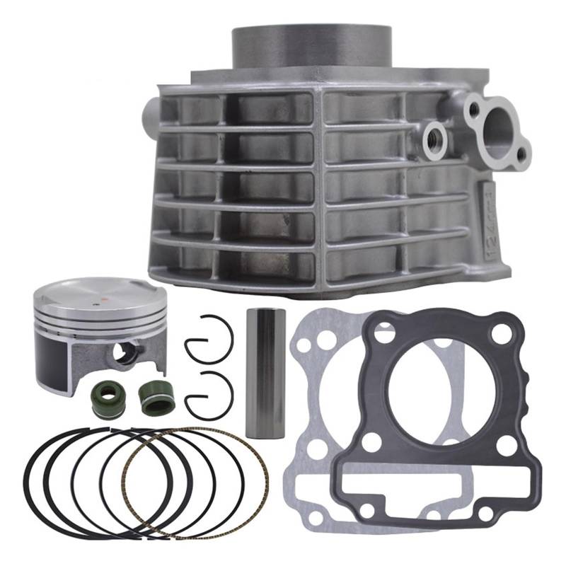 Motorrad-Zylindersatz for Roller EFI UU125T-2 UY125T 52,5 mm Bohrung 12 mm Stift 125 cc 10K von ZHUOHANG