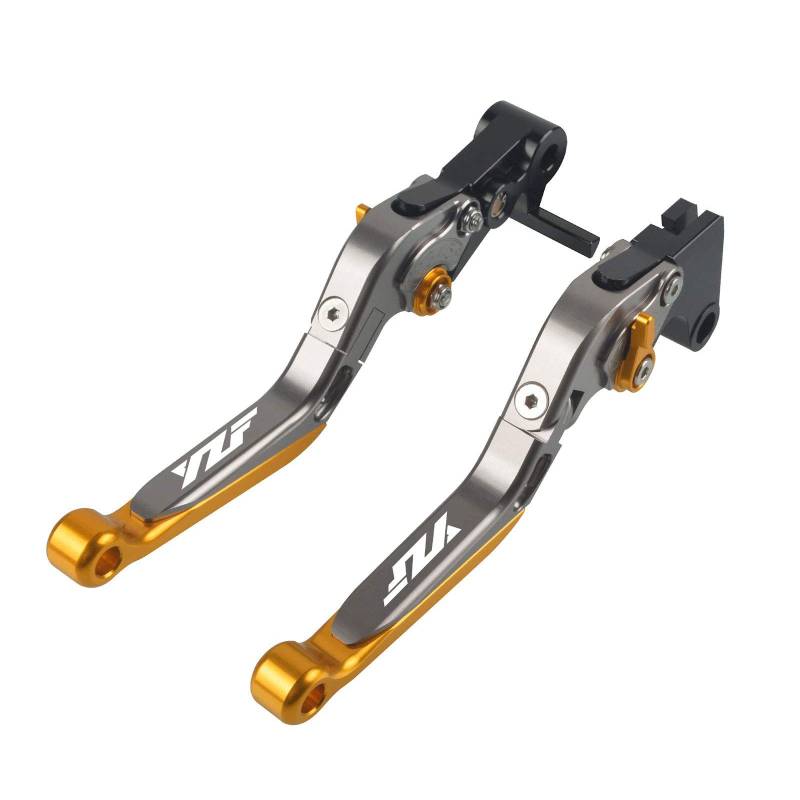 ZHUOWU CNC Bremshebel Kupplungshebel Klappbar Ausziehbar Kupplung Bremshebel-Set Für YZF R1 R1M R1S 2015-2020 YZF R6 2017-2020 Gold von ZHUOWU