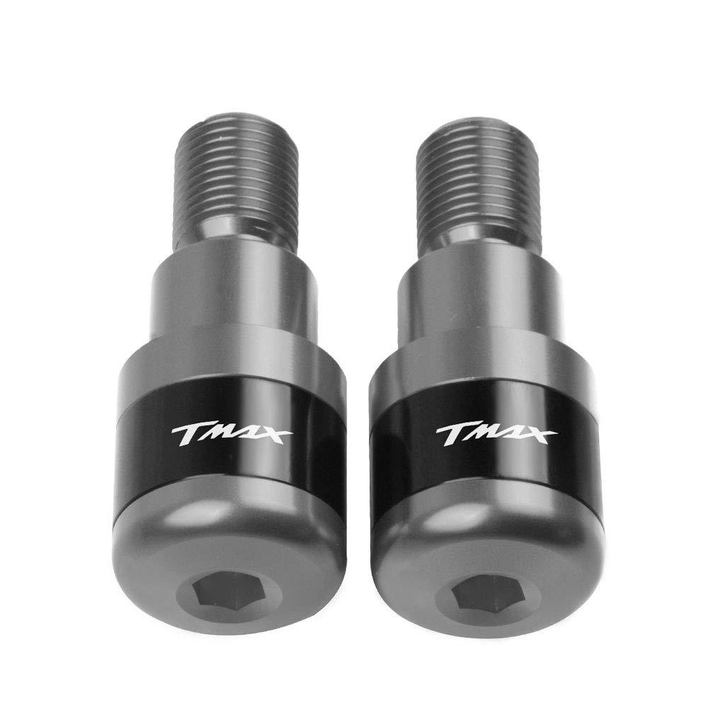 Tmax 500 530 Motorrad Lenkergriffe Endkappen Aluminium für T-max 530 tmax530 2006-2016,T-max 500 tmax500 2008-2016 Grau von ZHUOWU