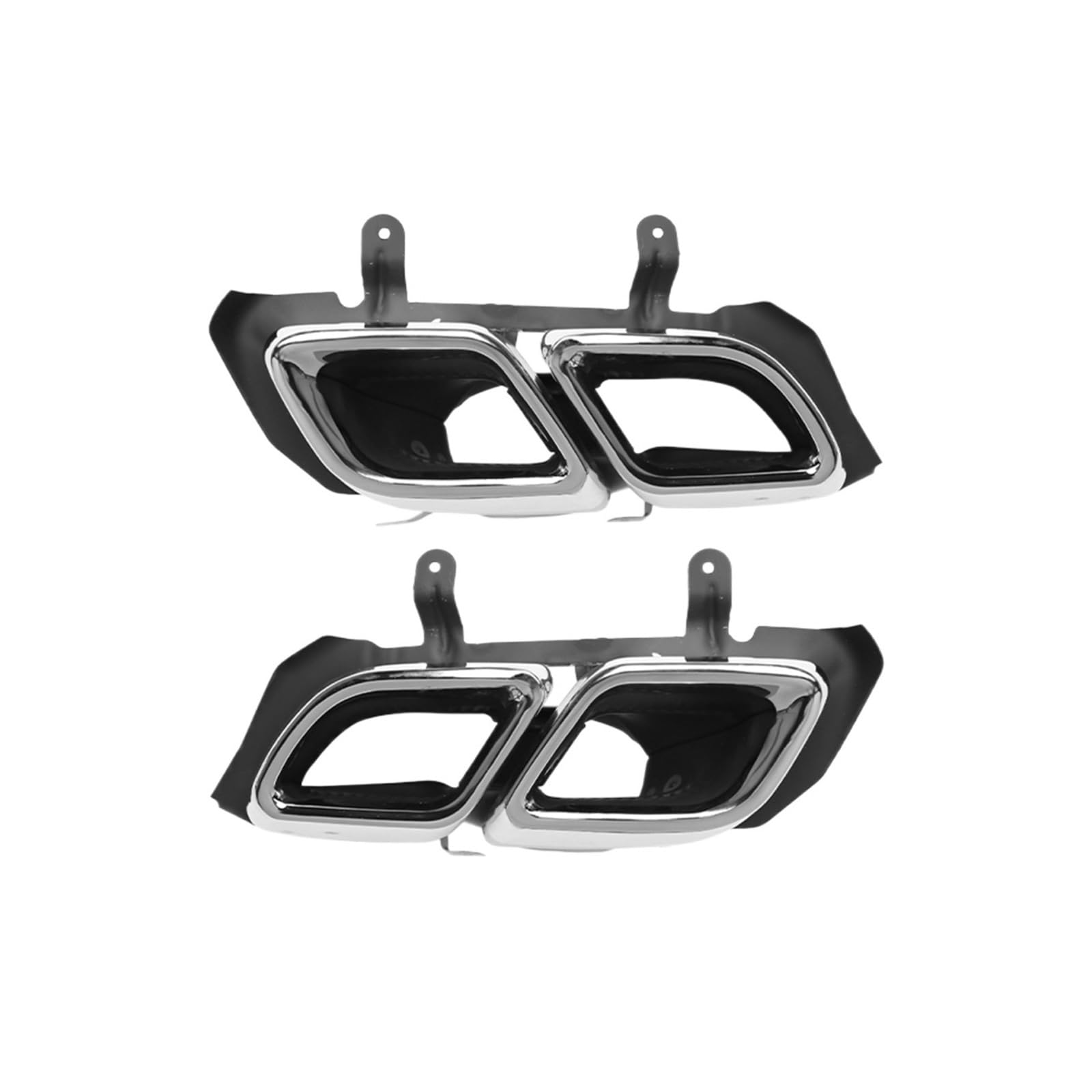 Auto Hinten Auspuff Tipps Top Edelstahl Ersatz Schwanz Luftauslass Vent Tailtop Kompatibel for Cadillac CT5 2020 2021 2022(Silver) von ZHUYINHUA