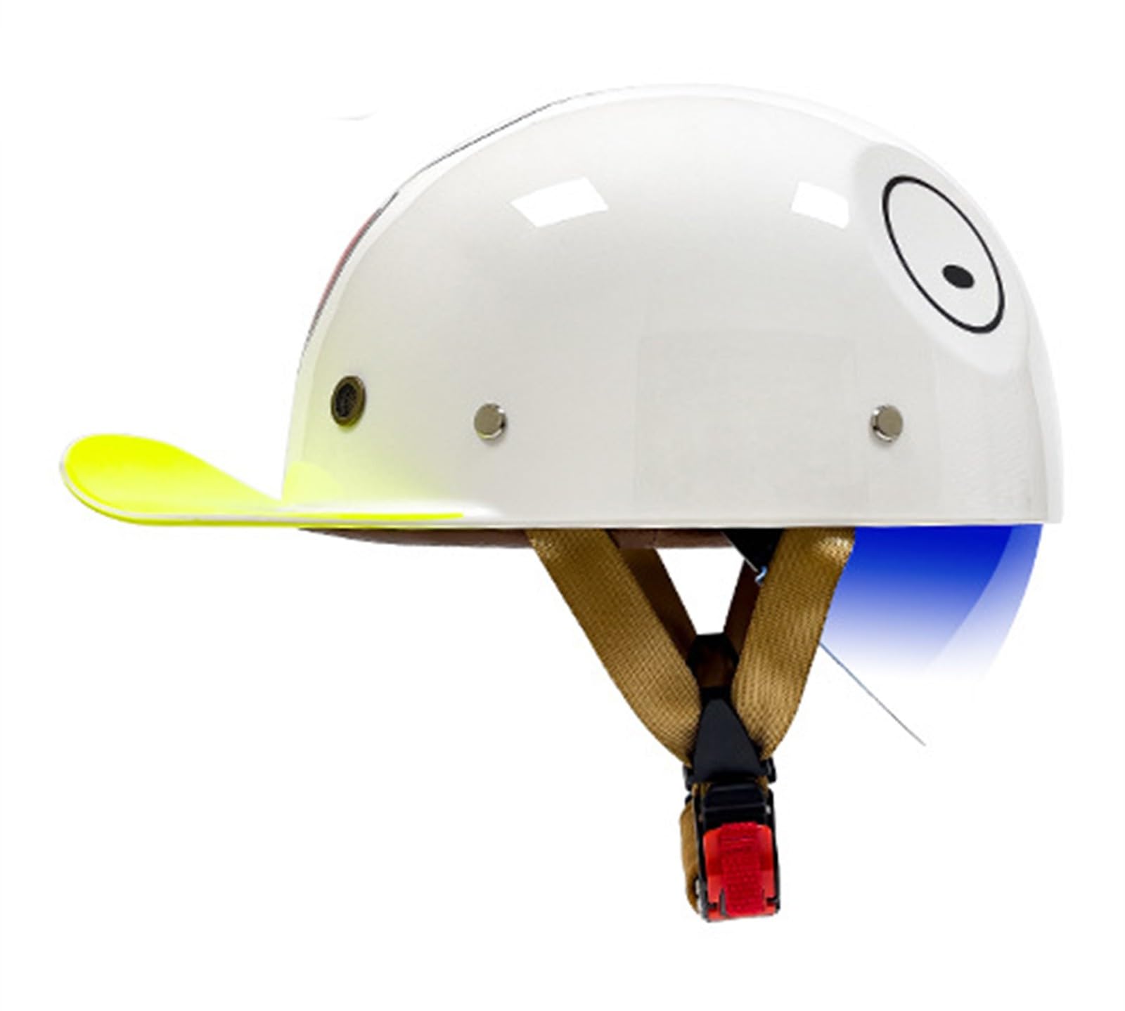 ZHXIANG Motorrad-Jethelm,Baseball-Cap-Helm,DOT/ECE-geprüft,Halbhelm im Deutschen Stil,Cooler Cruiser-Helm,für Männer und Frauen C,L=59-60CM von ZHXIANG